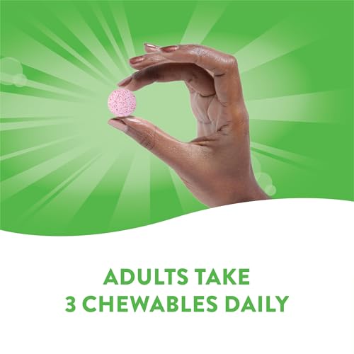 Nature&#39;s Way Tart Cherry Ultra Chewables, Supports Antioxidant Pathways* with Anthocyanins, 1,200 mg Potency per 3-tablet Serving, Cherry Flavored, Gluten Free, Vegan, 90 Count (Packaging May Vary)