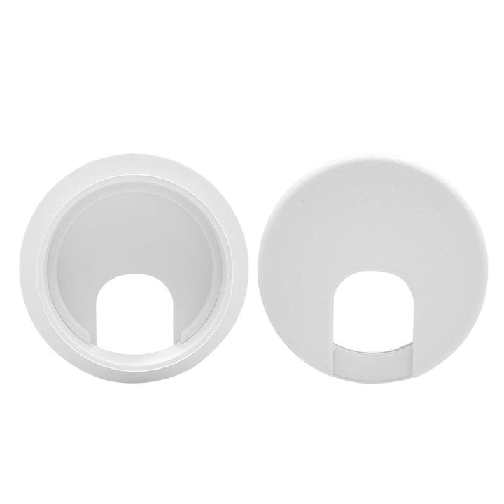 Desk Grommet 2 Inch, Plastic Wire Organizers, Computer Cable Hole Cover Plug Cap Insert (White, 5)