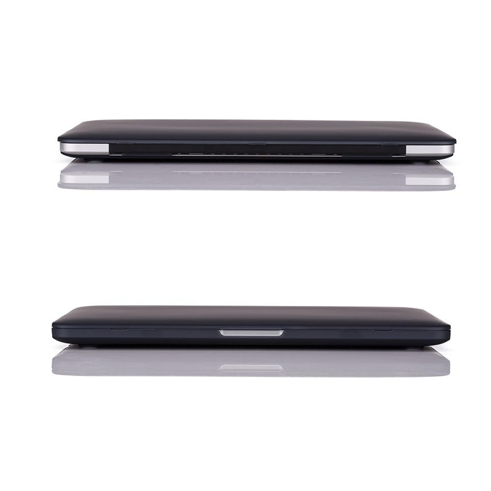 Case For MacBook Retina Pro 15 inch A1398 (2015-2012) , Plastic Smooth Matte Hard Case Shell with TPU Keyboard Cover, Black