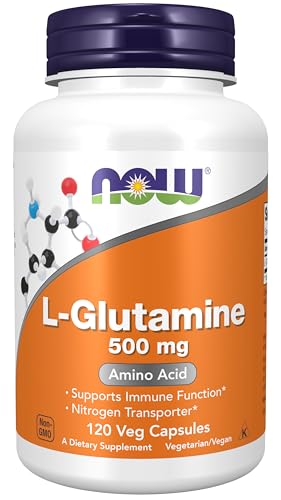 NOW Foods Supplements, L-Glutamine 500 mg, Nitrogen Tra