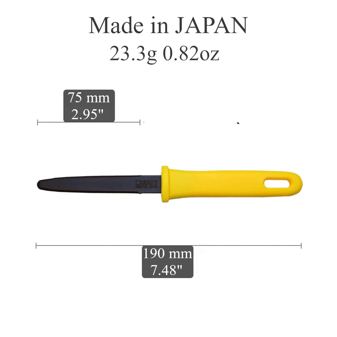 Corrugated Cardboard Cutter Dan Chan 7.5, Safety Box Cutter Knife [Non-Stick Coated Blade], Made in JAPAN, Yellow (DC-190F-1)