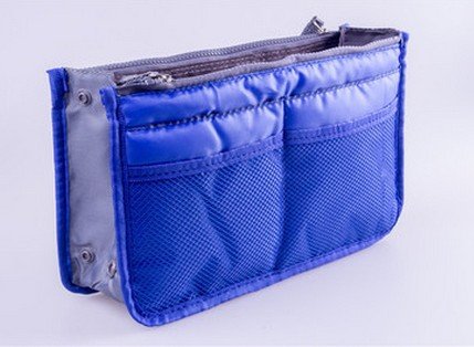 Generic Sapphire: 2 Pack Travel Insert Handbag Purse Large Liner Organizer Tidy Bags Expandable 13 Pocket Handbag Insert Purse Organizer with Handles