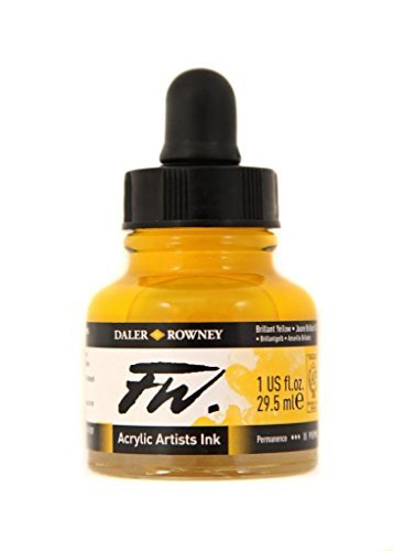 FW Artists Acrylic Ink 29.5 ML Pot - Brilliant Yellow