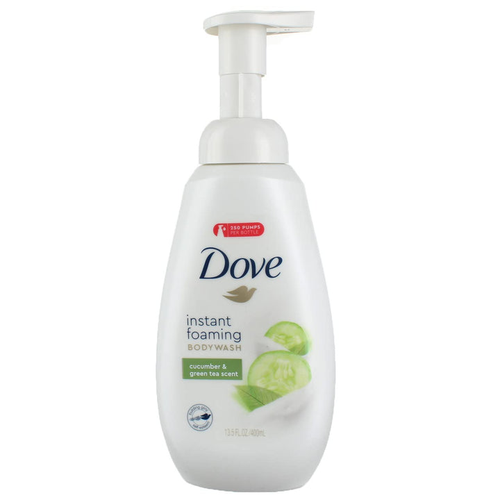Shower Foam Body Wash - Cucumber &amp; Green Tea Scent - Net Wt. 13.5 FL OZ (400 mL) Per Bottle -...
