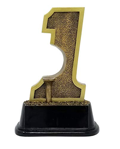 Decade Awards Golf Hole-in-One Trophy - 6 Inch Tall | Exquisitely Detailed Golf Tournament Hole in 1 Award - Engraved Plate on Request