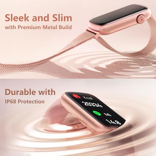 Slim Fitness Tracker with Blood Oxygen, Blood Pressure, 24/7 Heart Rate and Sleep Tracking, IP68 Waterproof Activity Trackers and Smart Watches with Step Tracker, Pedometer for Women Men