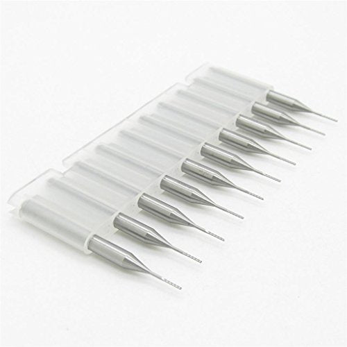 Jiuwu 1/8 Drill Bit Carbide End Mill(0.5mm) End Mill Set Machinist Tools for Engraving Bits CNC PCB Machinery