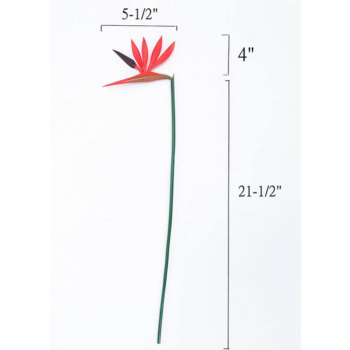 8 Pack 21-1/2 Inch Artificial Flowers Bird of Paradise,Green Plant for Home Garden Decoration Office Verandah Wedding Decorations (Orange)
