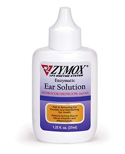 ZYMOX Enzymatic Ear Solution with 0.5-Percent Hydrocortisone, for Dog &amp; Cat, 1.25 oz