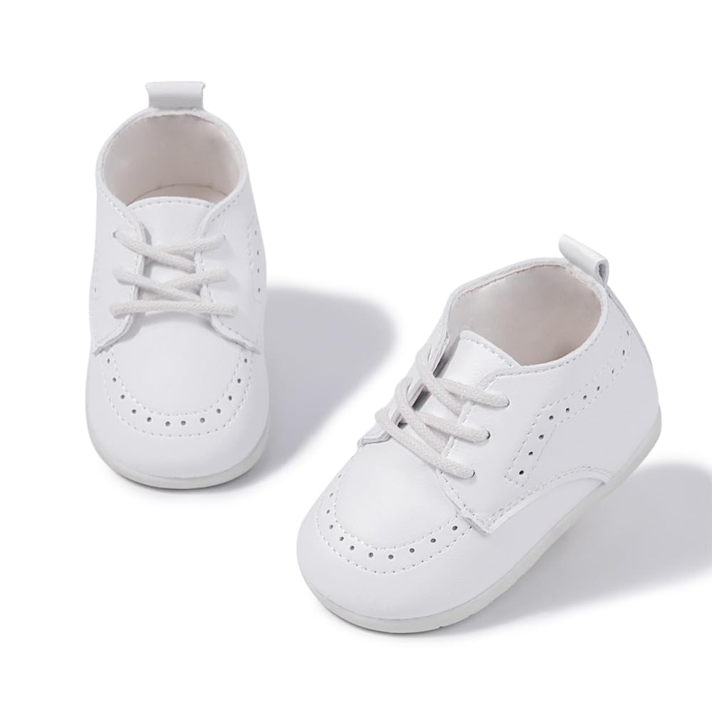 Meckior Infant Baby Boys Girls Classic PU Leather Weddi