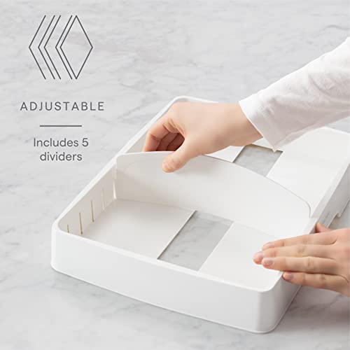 StoraLid Adjustable Food Container Lid Organizer for Kitchen Cabinet Storage, Large