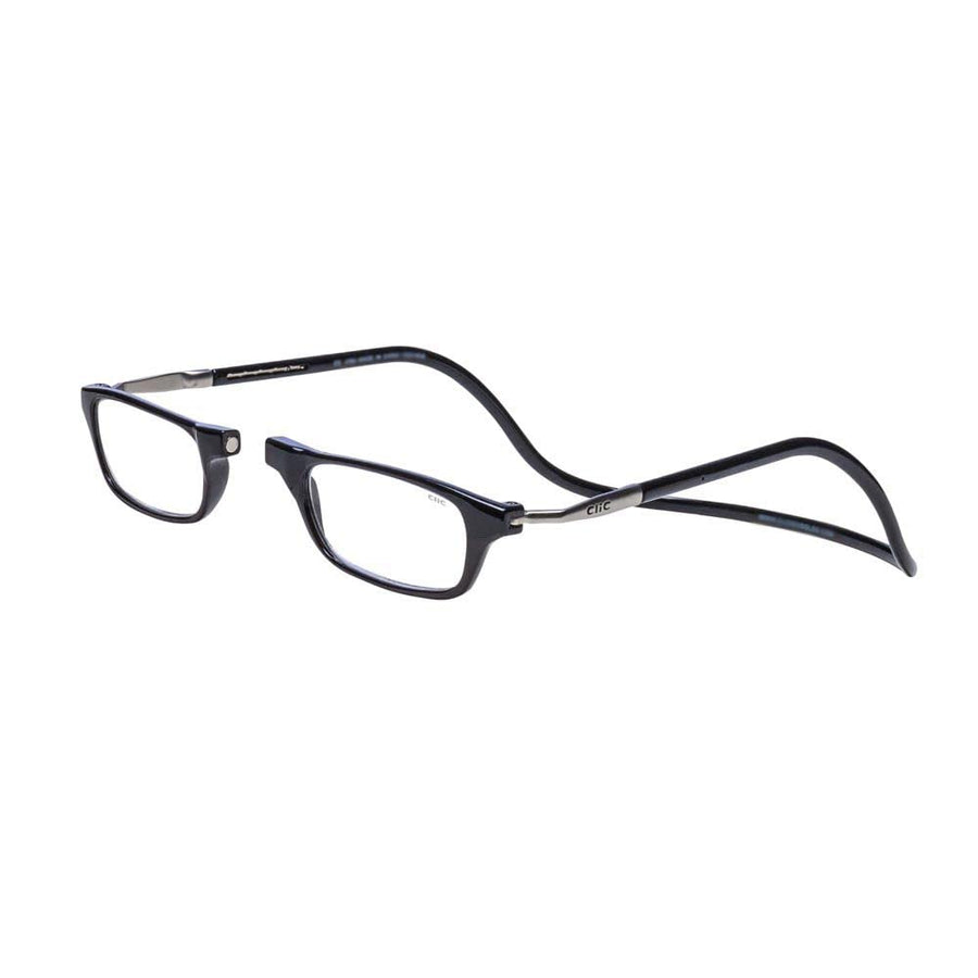 Magnetic Reading Glasses (Long Temples), Computer Readers, Replaceable Lens, Original Long, (Black, 1.25 Magnification)