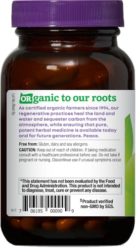 Oregon&#39;s Wild Harvest Certified Organic Ashwagandha Herbal Vegan Capsules, 1200 MGS, 90 Count