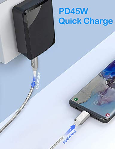 USB C to USB C Cable Short,Type C Fast Charger Cord 45W
