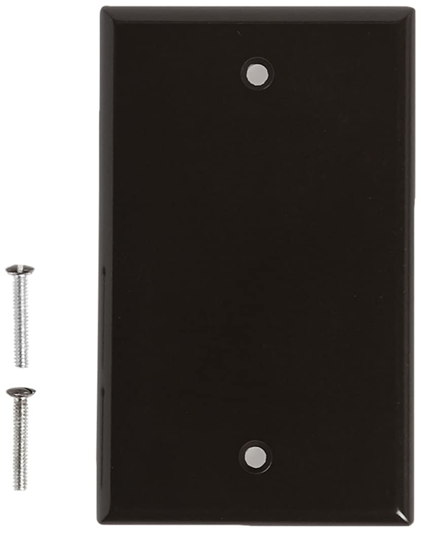 85014 1-Gang No Device Blank Wallplate, Standard Size, Thermoset, Box Mount, Brown