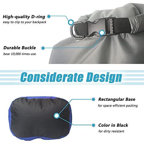 Dry Bag 3-Pack/5-Pack, Ultralight Dry Sack, Outdoor Bags Keep Gear Dry for Hiking, Backpacking, Kayaking, Camping, Swimming, Boating