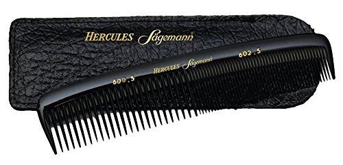Hercules Sagemann Gents Hair Comb In Leather Pouch Seam