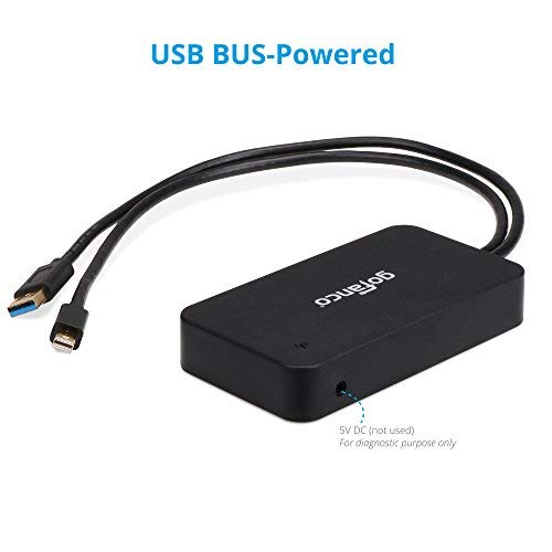 Mini DisplayPort (Thunderbolt 2) 1080p Video Dock/Docking Station - 1080p HDMI or DisplayPort (DP) - USB 3.0 and Gb Ethernet Adapter Hub for MacBook, Surface Pro 2/3/4/5 and Laptop (mDPDock)