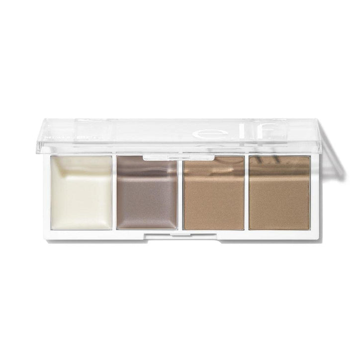Bite-Size Brow, Mini Brow Quad with Ultra-Pigmented Waxes &amp; Powders, Eyebrow Grooming &amp; Makeup Kit, Taupe, 0.14 Oz