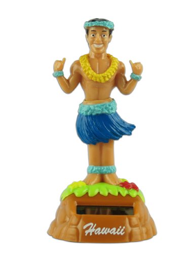 Shaka Hula Man Solar Dashboard Doll