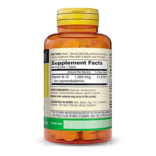 B-12 1000 mcg Quick Dissolve, 300 Day Supply for Healthy Conversion of Food into Energy (3 Pack)