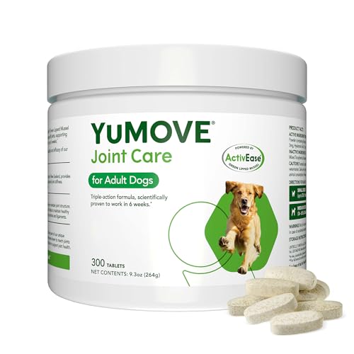 YuMOVE Hip and Joint Supplement for Dogs with Glucosamine, Green Lipped Mussel, Chondroitin, MSM, Omega 3 & Hyaluronic Acid - Joint Support Supplement - for Adult Dogs 300 Tablets