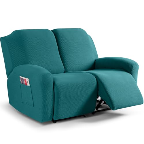 TAOCOCO Recliner Loveseat Slipcover, 6 Pieces Dual Recl