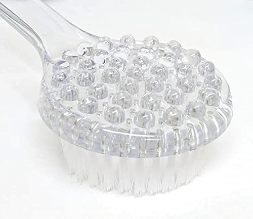 Exfoliating Bath Brush (15.5in) (Clear Handle)
