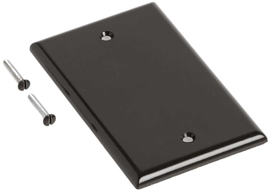 85014 1-Gang No Device Blank Wallplate, Standard Size, Thermoset, Box Mount, Brown