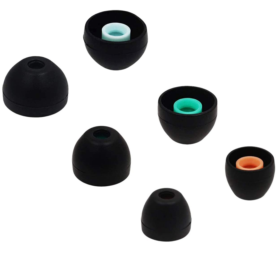 Eartips Compatible with Sony WF-1000XM4 WF-1000XM5 Earbuds, S/M/L 3 Pairs Soft Silicone Ear Tips Earbuds Tips, Compatible with Sony WF-1000XM5 WF-1000XM4 Silicon Tips XM4 3 Pairs, SML, Black