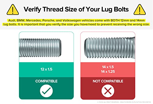 Steel Wheel Hanger Alignment Pin Guide Tool - Metric 12x1.5 Threads - Wheel Lug Bolt Automotive Mechanic Tool Compatible with BMW Mercedes Volkswagen, Wheel Mounting Guide Bolt M12x1.5 1pc