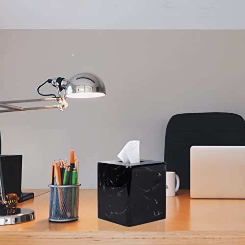 JUNGFORD Square Tissue Box Cover, Facial Napkin Holder 