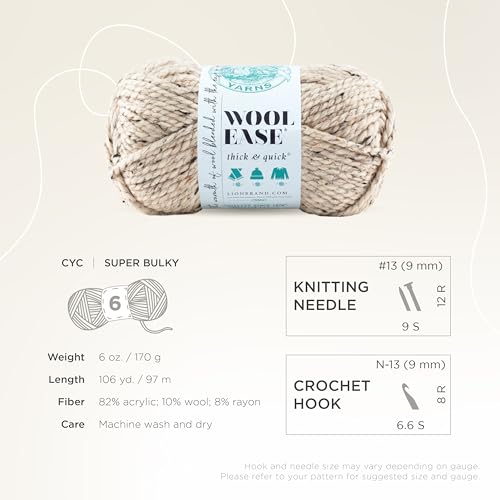 Lion Brand Wool-Ease Thick &amp; Quick Yarn (123) Oatmeal