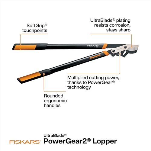 32-Inch Loppers for Tree Trimming, Heavy Duty, Low-Friction Sharp Steel Blade, Branch Cutter up to 2-Inch Diameter Cut Capacity, PowerGear2 Technology that Multiplies Power for Less Effort
