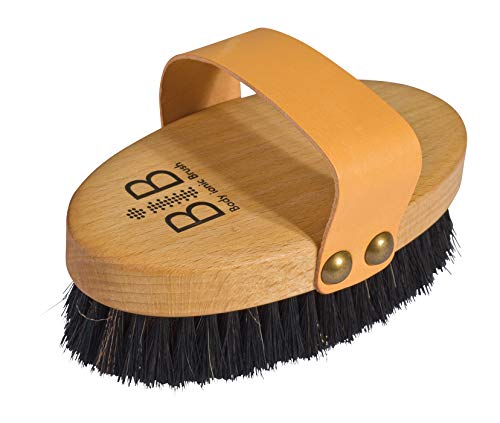 Body Ionic Massage Brush, 5-3/8-Inches : Bürstenhaus Fine Bronze Wire/Horsehair Massage Brush Body Ionic with Oiled Beechwood Handle, 5-3/8-Inches