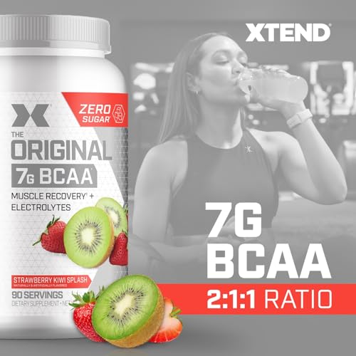 XTEND Original BCAA Powder 7g BCAA and 2.5g L-Glutamine, Sugar Free Post Workout Muscle Recovery Drink with Amino Acids for Men &amp; Women, 90 Servings