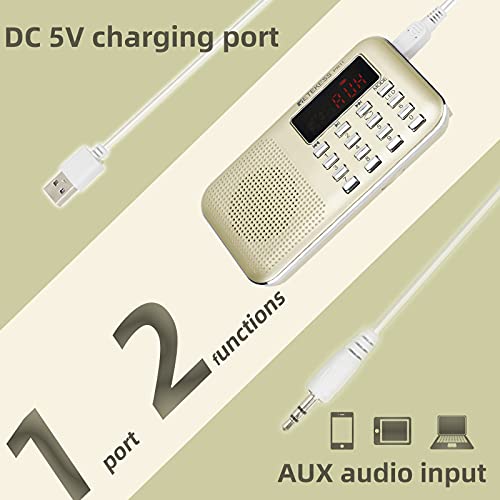 Retekess PR11 AM FM Radio Portable, Rechargeable Transi