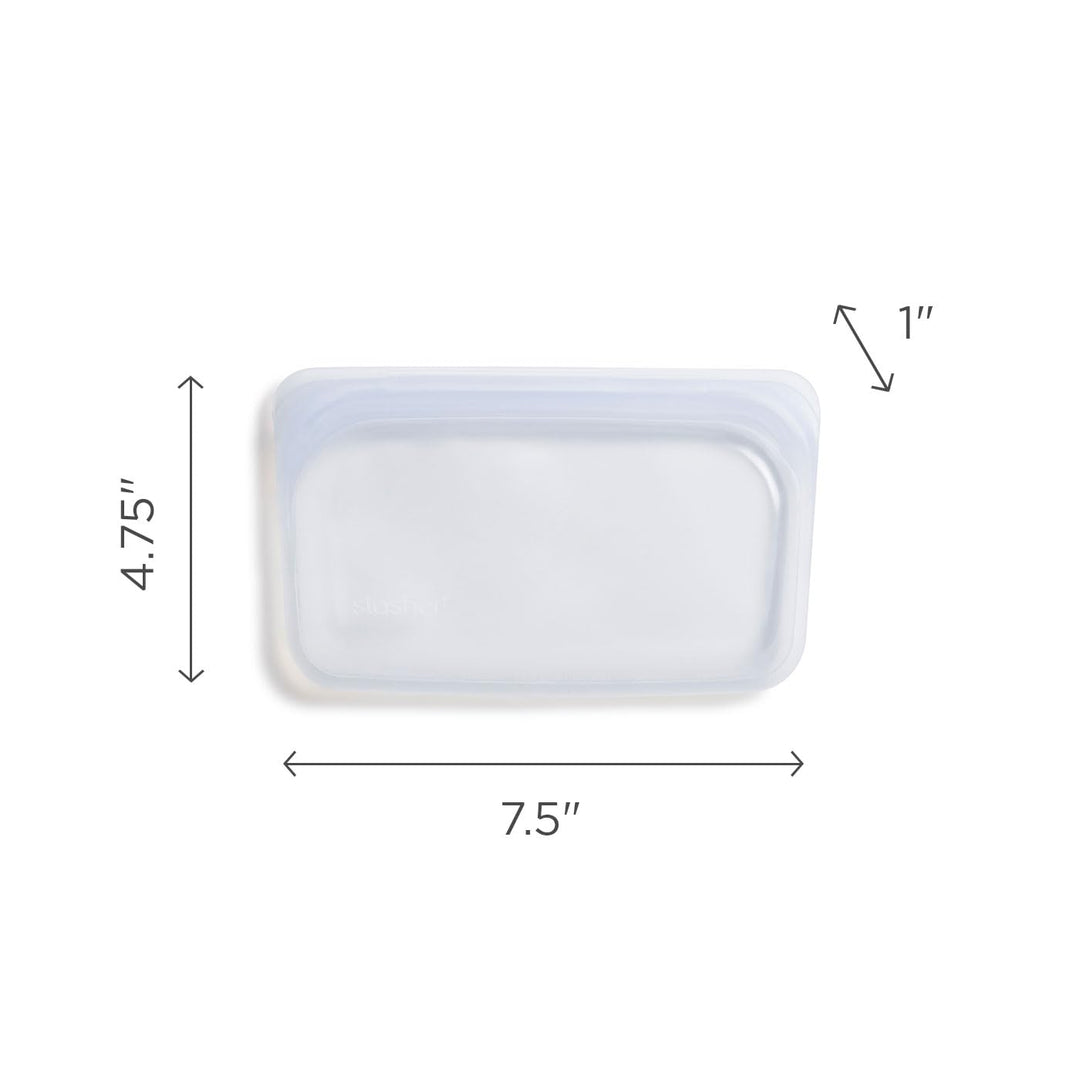 Platinum Silicone Food Grade Reusable Storage Bag, Clear (Snack) | Reduce Single-Use Plastic | Cook, Store, Sous Vide, or Freeze | Leakproof, Dishwasher-Safe, Eco-friendly | 12 Oz