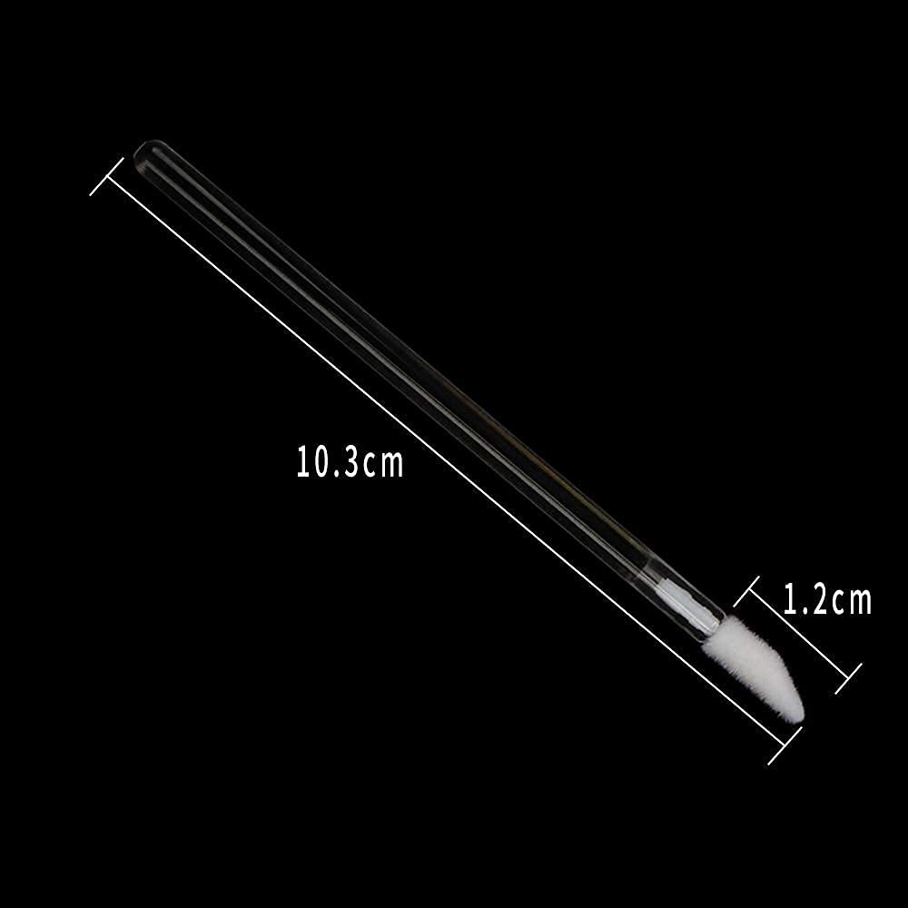 300 Pieces Disposable Lip Brushes Lipstick Gloss Wands Applicator Makeup Tool Kits, Clear Handle