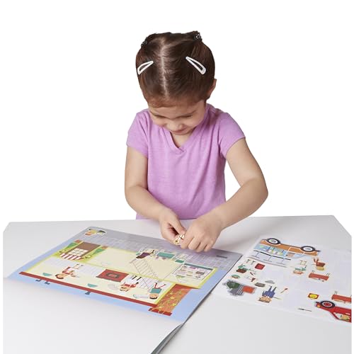 Melissa &amp; Doug Reusable Sticker Pad: My Town - 200+ Stickers and 5 Scenes