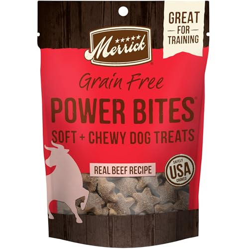 Power Bites Natural Soft And Chewy Real Meat Dog Treats, Grain Free Snack With Real Beef Recipe - 6 oz. Bag