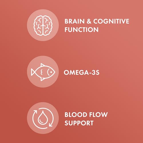 Wild Caught Alaskan Salmon Oil, 30 Servings (90 Capsules), Omega-3s, Dietary Supplement, Supports Healthy Brain &amp; Cognitive Function, Non-GMO, MSC Certified