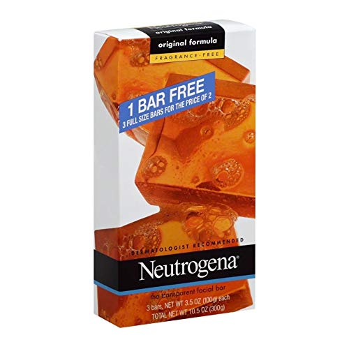 Neutrogena Transparent Facial Bar Unscented Pack, (Pack