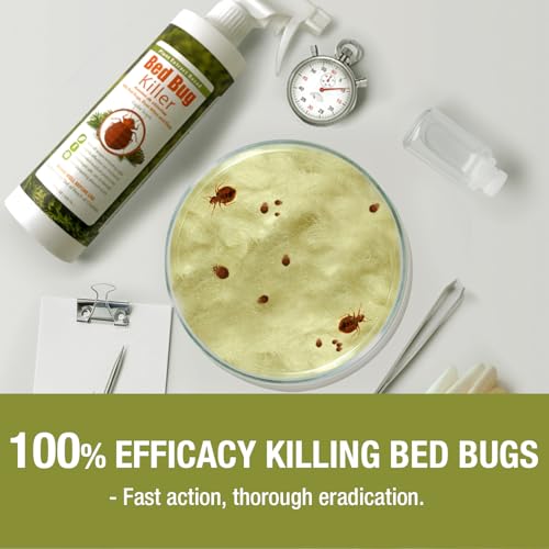 Bed Bug Killer 16 oz by EcoRaider, 100% Kill Efficacy, Bedbugs &amp; Mites, Kills Eggs &amp; The Resistant, Lasting Protection, USDA BIO-Certified, Plant Extract Based &amp; Non-Toxic, Child &amp; Pet Safe