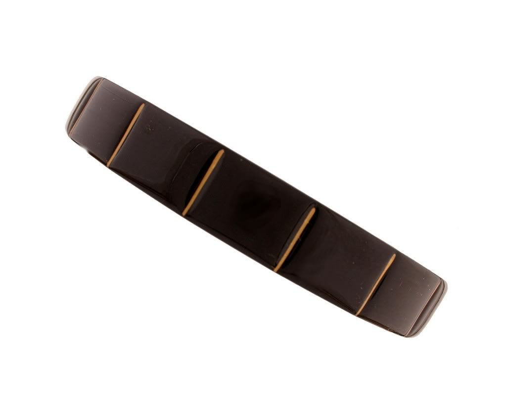 Boxed Designed Headband In Classic Black Color With Hand Painted Gold Decoration