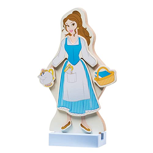 Melissa &amp; Doug Disney Belle Magnetic Dress-Up Wooden Doll Pretend Play Set (30+ pcs)