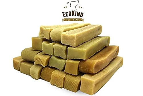 EcoKind Premium Gold Yak Cheese Himalayan Dog Chews, Dog Treats Large Breed, All Natural, High Protein, for Aggressive Chewers, Large - 8+ Chews (2 lb)