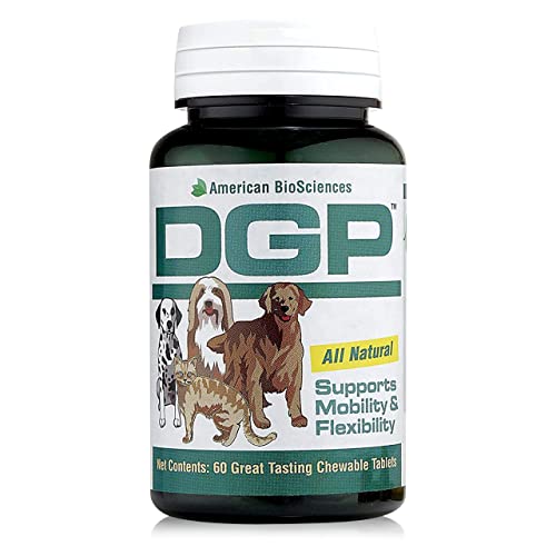 DGP All-Natural Joint Supplement for Dog Hip & Joint Support with Turmeric, Boswellia Extract, Feverfew - Quick Mobility Support - 60 Chew Tabs for Pets