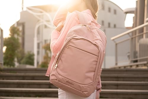 Collge Laptop Backpack, 15.6 inch Laptop Travel Backpack for women, College Computer Bookbag Casual Bag for Work Travel College, Gifts for Women,Pink