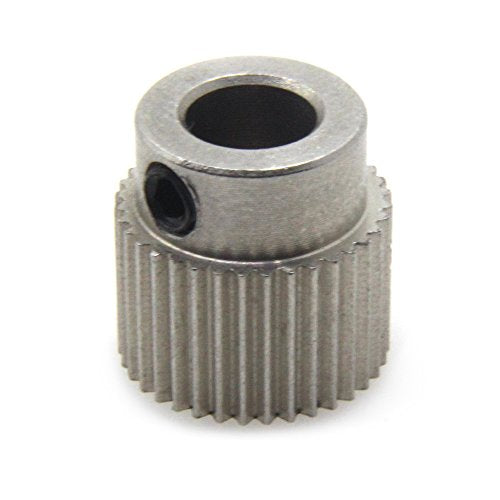 Extruder Pulley 36Teeth Bore 5mm Stainless Steel Drive Gear for 1.75mm & 3mm 3D Printer Filament (Pack of 5pcs)